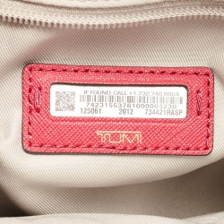 Pre Owned TUMI Pink Saffiano Leather Varek Park Tote