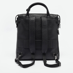 Pre Owned TUMI Black Leather Stanton Backpack