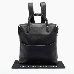 Pre Owned TUMI Black Leather Stanton Backpack