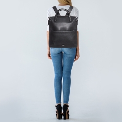 Pre Owned TUMI Black Leather Stanton Backpack