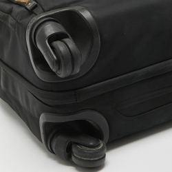 Pre Owned TUMI Black Nylon 4 Wheeled Voyageur Oslo Compact Carry On Luggage