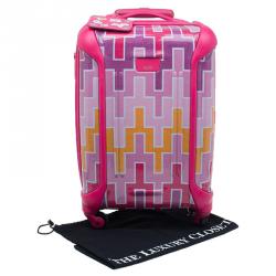 Tumi Multicolor Geometric Patterns Plastic X Jonathan Adler Continental Carry-On Suitcase