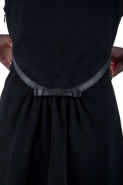 Pre Owned DSquared2 Black Felted Wool Sleeveless A Line Bow Detail Dress M 