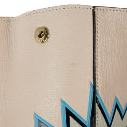 Pre Owned Anya Hindmarch Beige Phwoar Leather Featherweight Ebury Tote