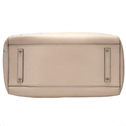 Pre Owned Anya Hindmarch Beige Phwoar Leather Featherweight Ebury Tote