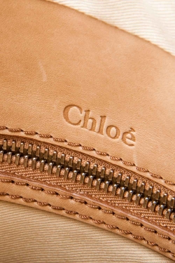 Pre Owned Chloe Beige/White Canvas and Leather Satchel