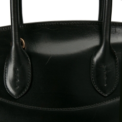 Pre Owned Ralph Lauren Black Leather The Ricky Bag With Light Top Handle Bag