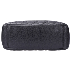 مملوكة مسبقًا Chanel Balck Quilted Leather Petite Shopping Tote