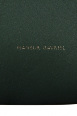 Pre Owned Mansur Gavriel Green Leather Bucket Bag  