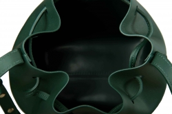 Pre Owned Mansur Gavriel Green Leather Bucket Bag  