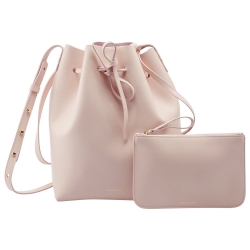 Mansur Gavriel Pink Leather Bucket Bag  