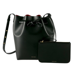 Mansur Gavriel Black Leather Bucket Bag