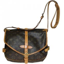Pre Owned Louis Vuitton Monogram Canvas Saumur 30 Bag