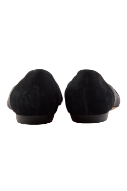 Pre Owned Oscar De La Renta Multicolor Printed Satin And Suede Ballet Flats Size 38.5