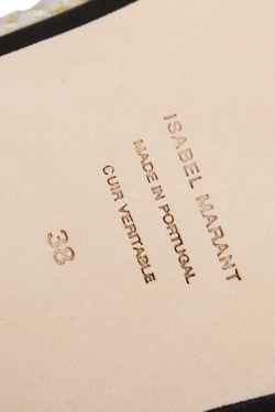 Pre Owned Isabel Marant Cream Python Embossed Leather Lenny Eyelet Studded Slides Size 38