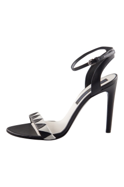 Pre Owned Proenza Schouler Monochrome Leather Ankle Strap Sandals Size 37