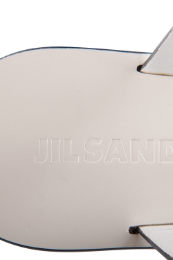 Pre Owned Jil Sander White Leather Strappy Flat Sandals Size 36