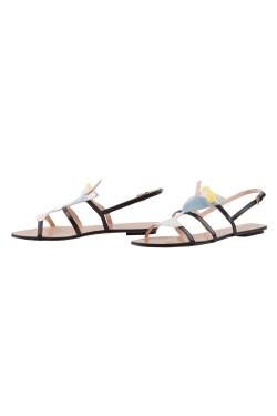 مملوكة مسبقًا صندل موسكينو كوكتيل فلات جلد متعدد الألوان مقاس 37