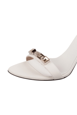 Proenza Schouler White Leather Ps11 Hardware  Ankle Strap Sandals Size 38