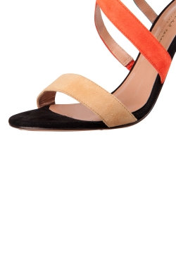 Jean Michel Cazabat Multicolor Suede Cross Strap Open Toe Sandals Size 37