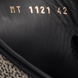 Dior Black Canvas D-Major Ankle Boots Size 42
