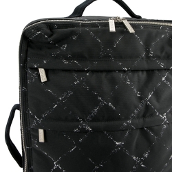 Pre Owned Chanel Black Nylon Old Travel Line Rolling Suitcase