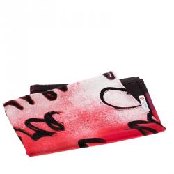 Pre Owned Valentino Multicolor Printed Silk L'Amour Square Scarf