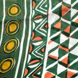 Pre Owned Valentino Multicolor Tribal Aztec Print Silk Stole