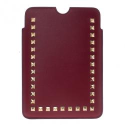 Pre Owned Valentino Red Leather Rockstud iPad Case
