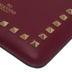 Pre Owned Valentino Red Leather Rockstud iPad Case