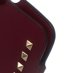 Pre Owned Valentino Red Leather Rockstud iPad Case