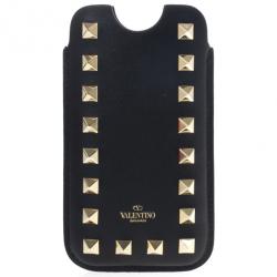 مملوكة مسبقًا Valentino Black Leather Rockstud iPhone 5/5S Case