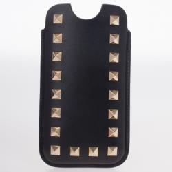 مملوكة مسبقًا Valentino Black Leather Rockstud iPhone 5/5S Case