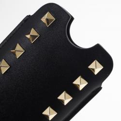 مملوكة مسبقًا Valentino Black Leather Rockstud iPhone 5/5S Case