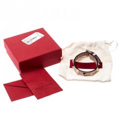 Pre Owned Valentino Loto Leather Rockstud Bracelet