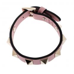 Pre Owned Valentino Loto Leather Rockstud Bracelet