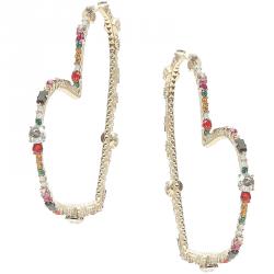 Pre Owned أقراط فالنتينو قلب كريستال