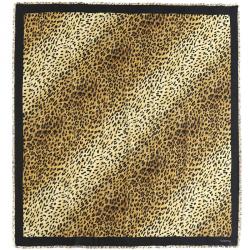Pre Owned Valentino Wild Leopard Printed Modal and Cashmere Shawl