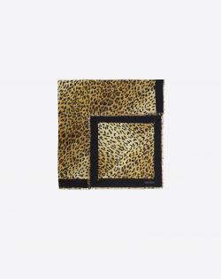 Pre Owned Valentino Wild Leopard Printed Modal and Cashmere Shawl