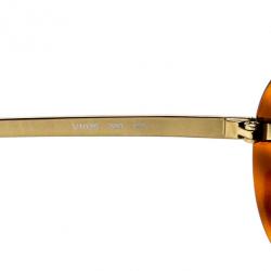 Pre Owned Valentino Studded Tortoise Frame V102s Woman Wrap Sunglasses