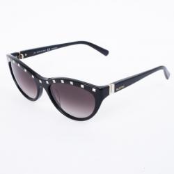 Pre Owned Valentino Black 641S Studded Cat Eye Womens Sunglasses
