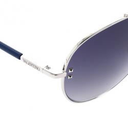 مملوكة مسبقًا Valentino Blue 106S Aviator Womens Sunglasses