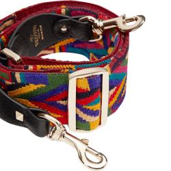 Valentino Multicolor Native Couture 1975 Embroidery Guitar Rockstud Bag Strap