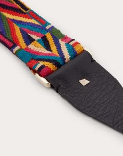 Valentino Multicolor Native Couture 1975 Embroidery Guitar Rockstud Bag Strap