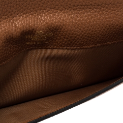 Valentino Tan Leather Rockstud Bill Pouch Wallet
