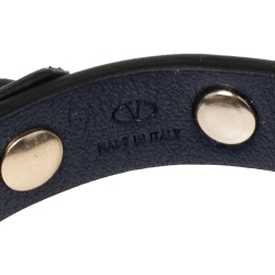 Valentino Blue Leather Leather Rockstud Bracelet