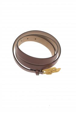 مملوكة مسبقًا Valentino Brown Leather Phoenix Buckle Belt 90 CM