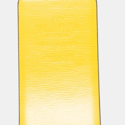 Pre Owned Valentino Tan/Yellow Leather VLogo Reversible Belt 65 CM