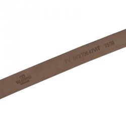 Pre Owned حزام فالنتينو إبزيم فونيكس جلد بيج 85 سم