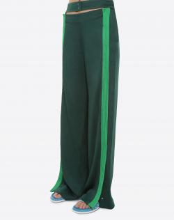 Pre Owned Valentino Jungle/Peppermint Satin Hammered Trousers M